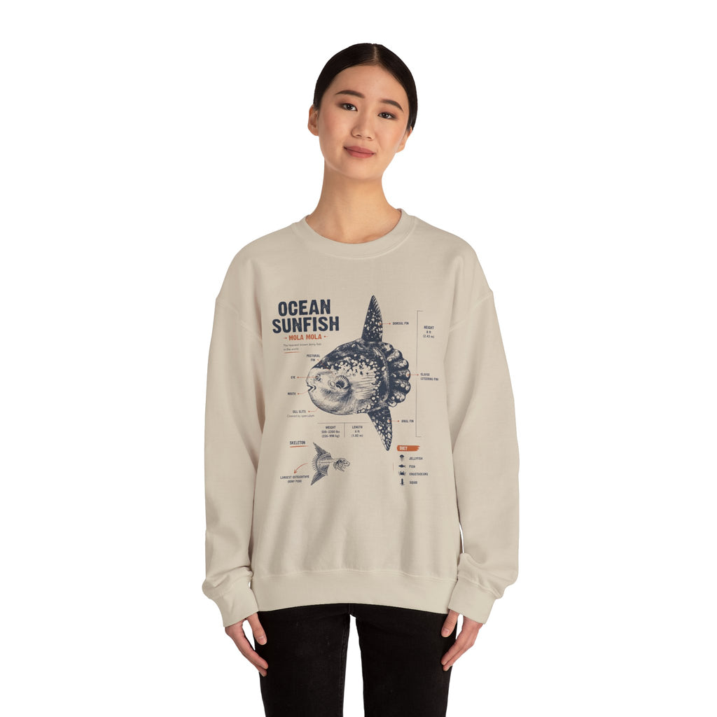 Ocean Sunfish Illustration Sweatshirt — Mola Mola Anatomy Crewneck