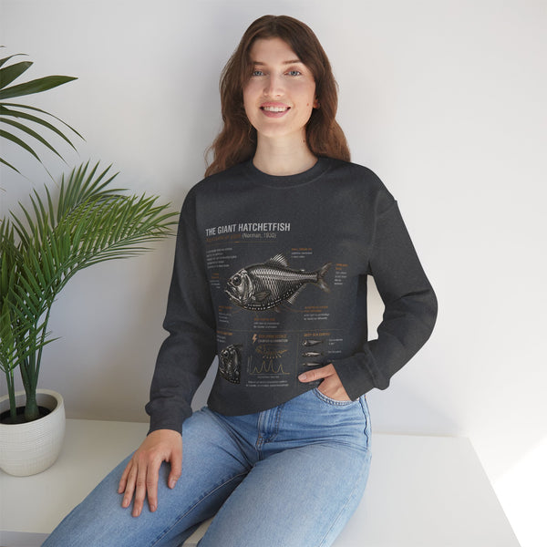 Hatchetfish Anatomy Sweatshirt — The Giant Hatchetfish Marine Science Crewneck
