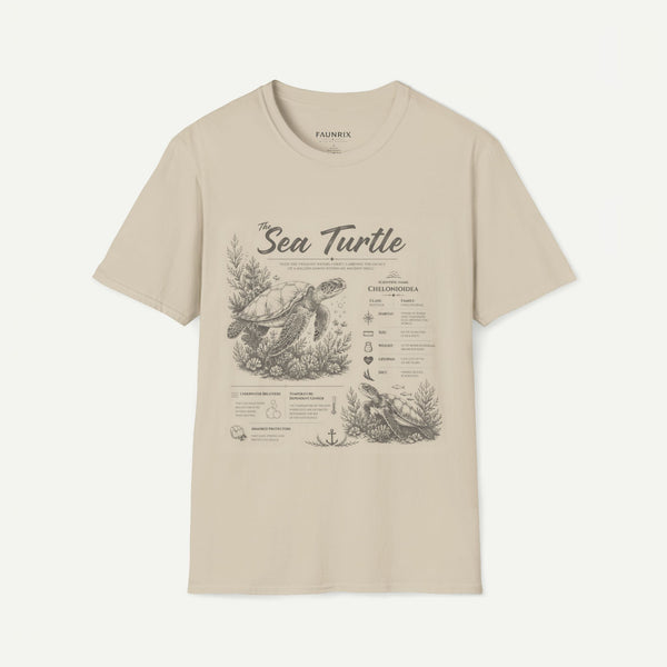 Sea Turtle Anatomy T-Shirt — Vintage Marine Illustration Tee