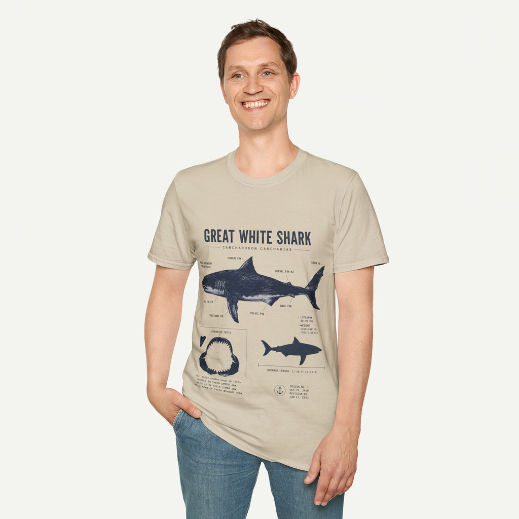 Great White Shark Anatomy T-shirt