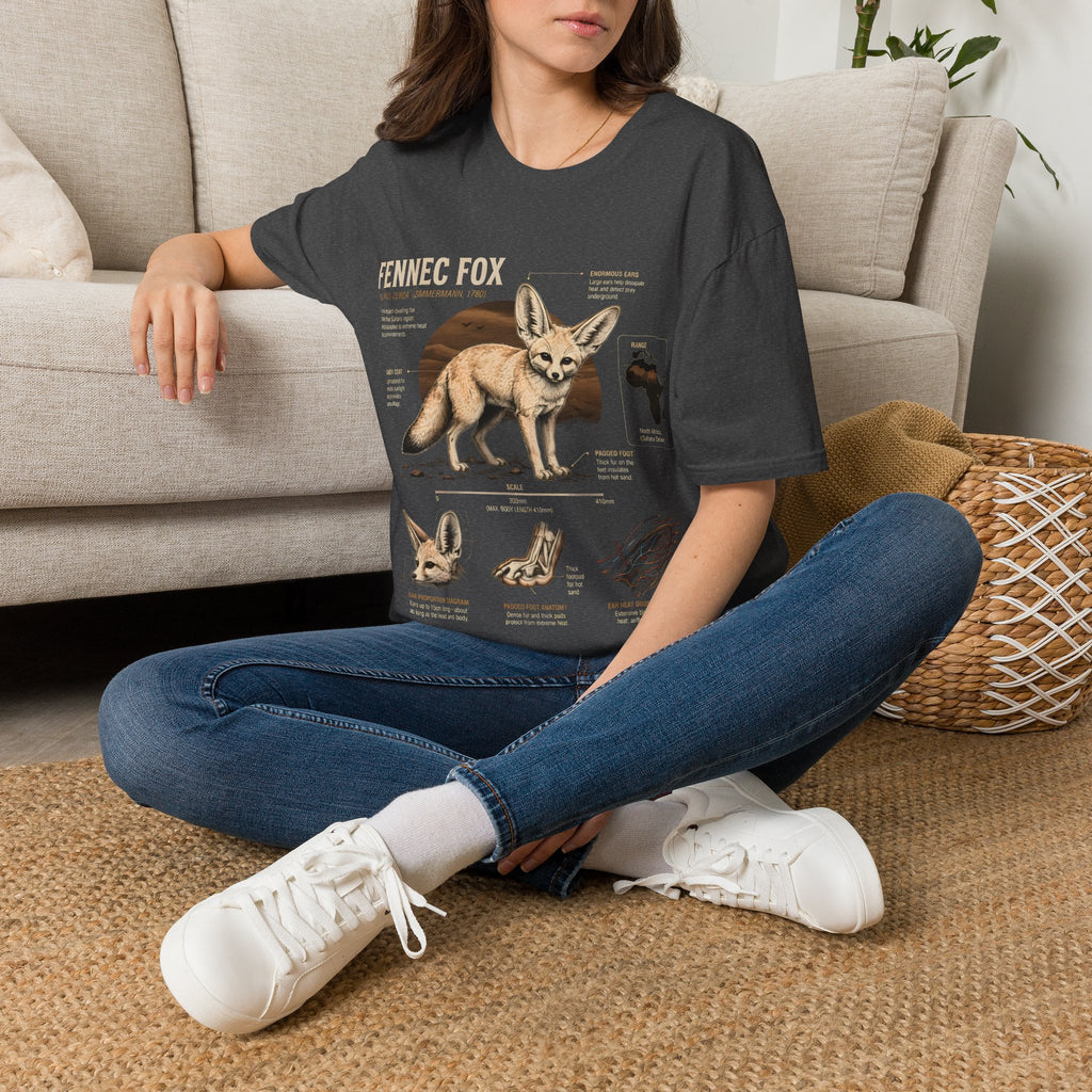 Fennec Fox Anatomy Tee — Illustrated Desert Fox Graphic T-Shirt
