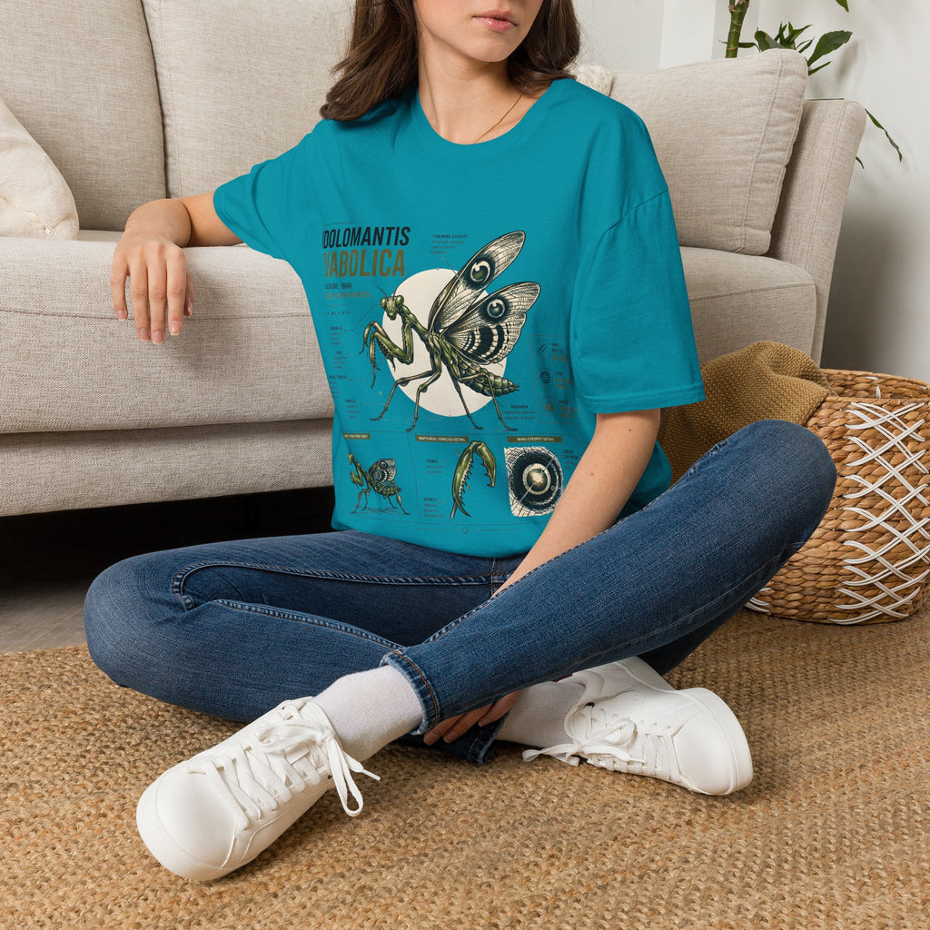Praying Mantis Botanical Anatomy T-Shirt — Mantis Taxonomy Graphic Tee