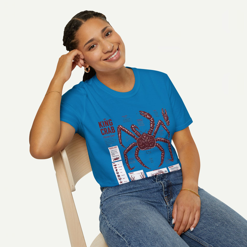 King Crab Anatomy T-Shirt — Vintage Seafood Diagram Tee
