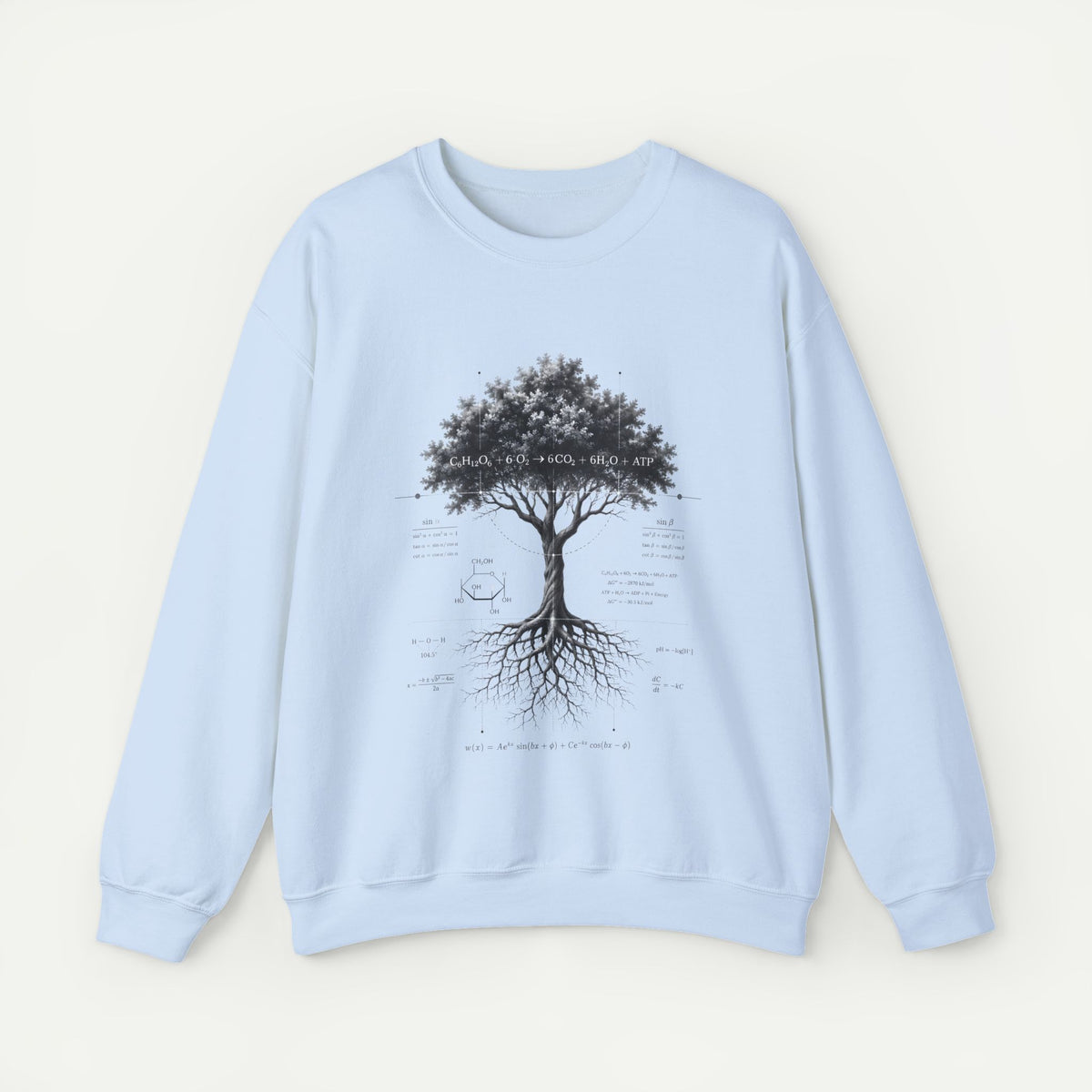 Tree of Life Crewneck Sweatshirt — Botanical Roots Illustration Main image