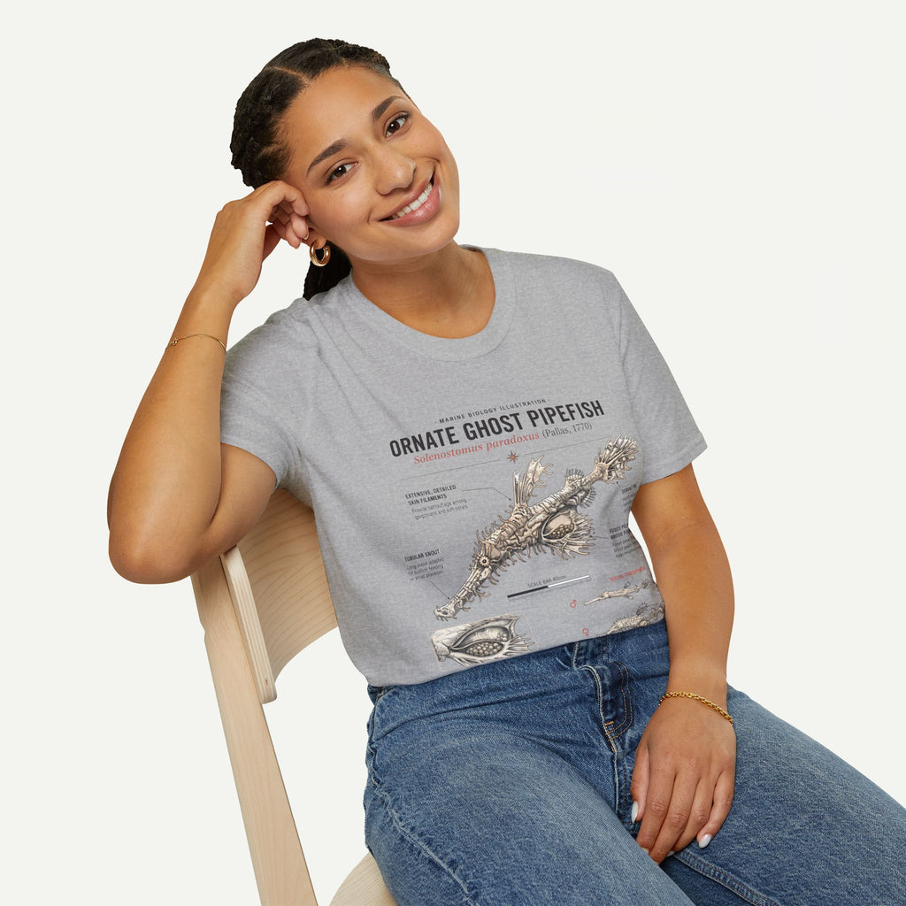 Ornate Ghost Pipefish Anatomy T-Shirt