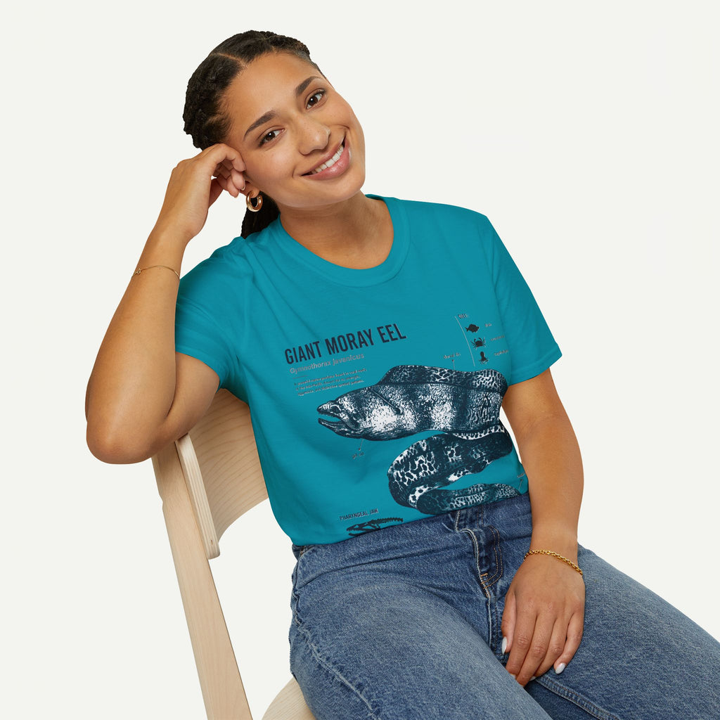 Moray Eel Anatomy Graphic T-Shirt — Vintage Scientific Illustration Tee