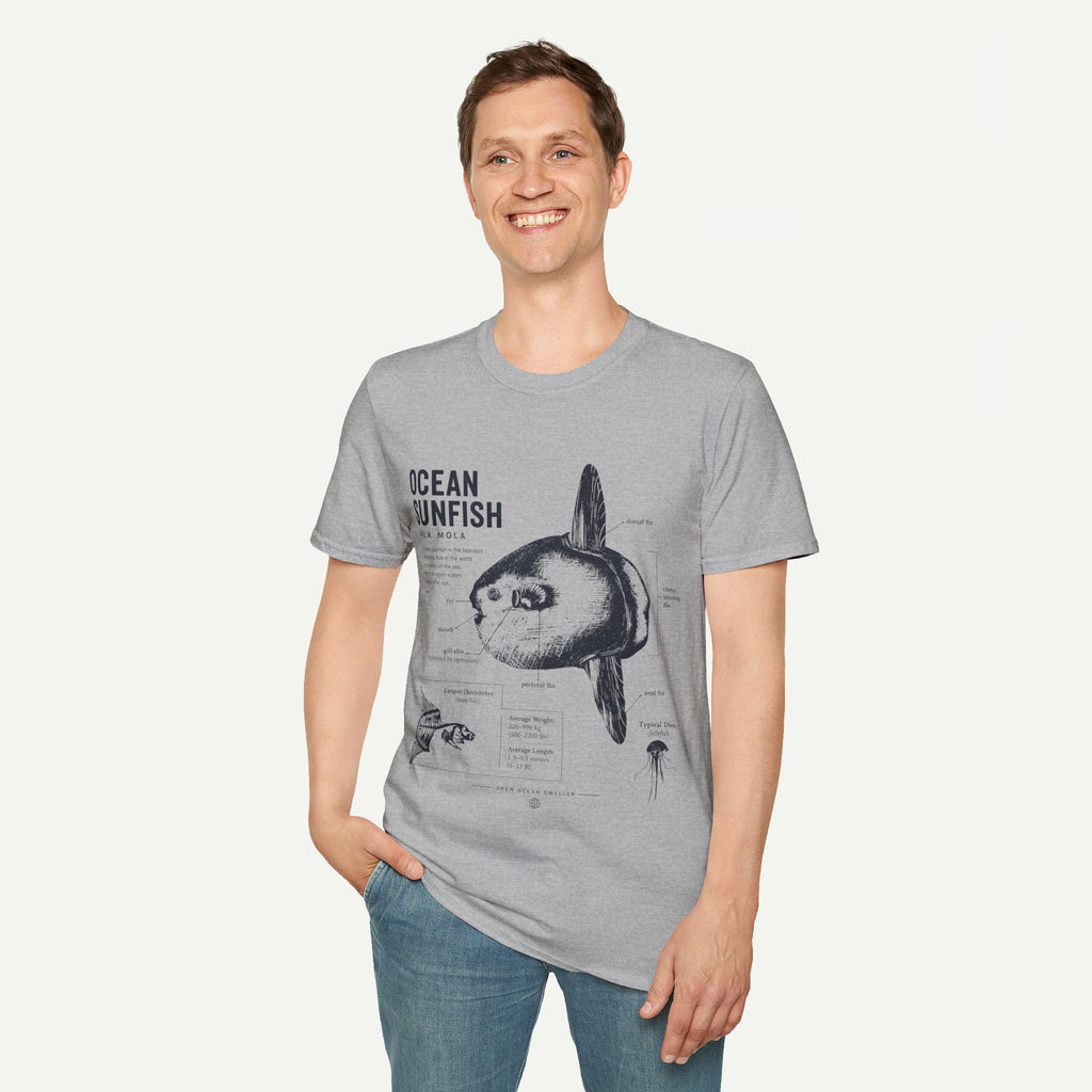 Sunfish Anatomy T-Shirt — Ocean Sunfish Graphic Tee for Marine Lovers