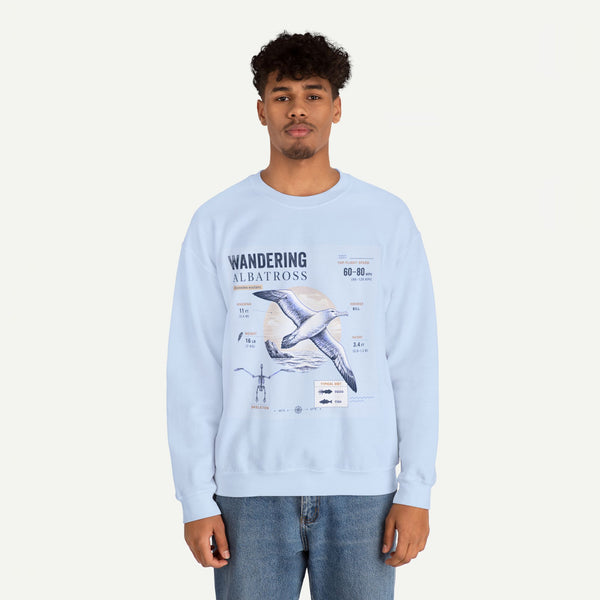 Wandering Albatross Anatomy Sweatshirt — Vintage Seabird Illustration