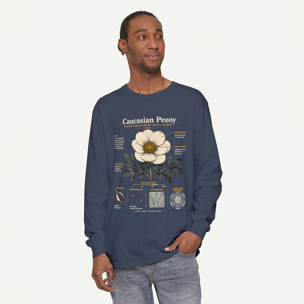 Botanical Diagram Long Sleeve Tee — Wild Rose Illustration