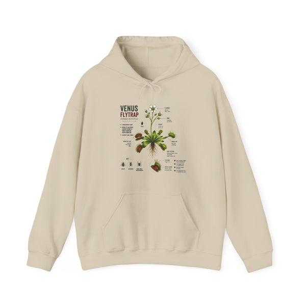 Venus Flytrap Botanical Hoodie – Illustrated Carnivorous Plant Guide