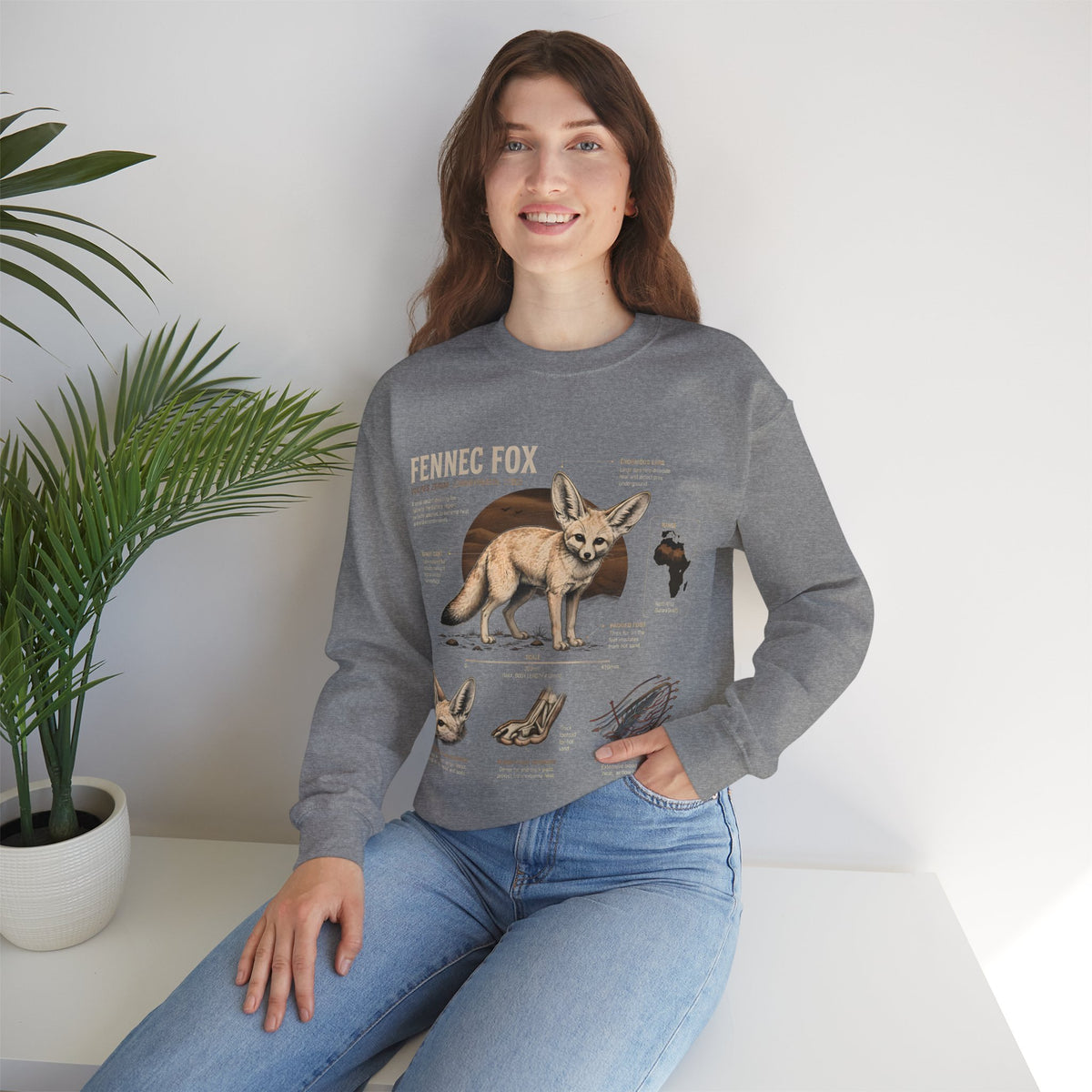 Fennec Fox Anatomy Sweatshirt – Wildlife Anatomy Crewneck