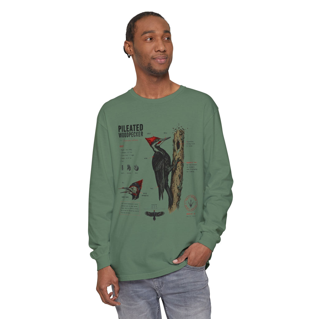 Pileated Woodpecker Anatomy Long Sleeve Tee