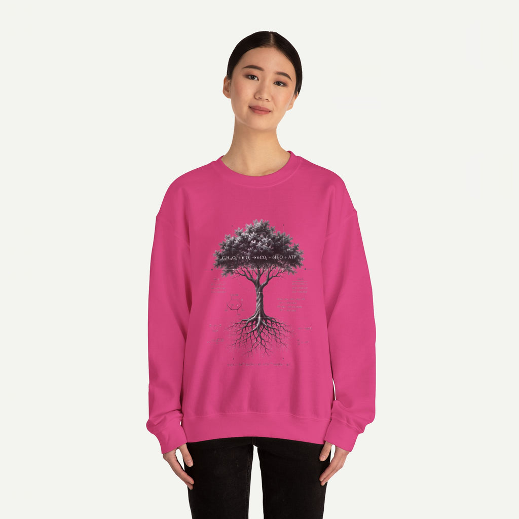 Tree of Life Crewneck Sweatshirt — Botanical Roots Illustration