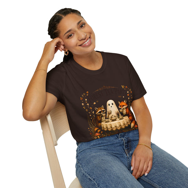 Forest Tea Party T-Shirt — Cute Woodland Animals Tea Time Graphic Tee