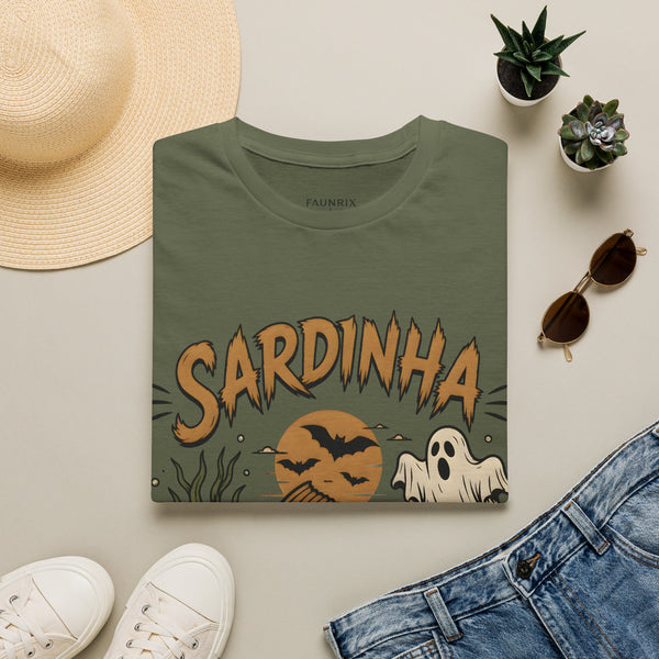 Sardinha Halloween T-Shirt — Spooky Fish Ghost Graphic Tee