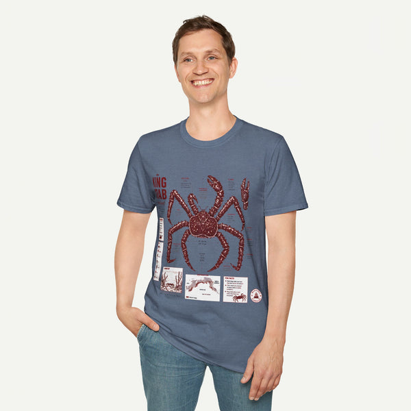 King Crab Anatomy T-Shirt — Vintage Seafood Diagram Tee