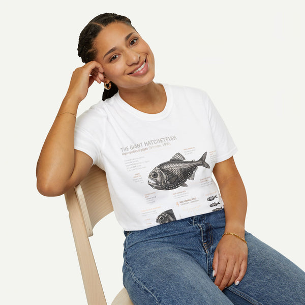 Hatchetfish Anatomy T-Shirt — Vintage Scientific Fish Diagram Tee