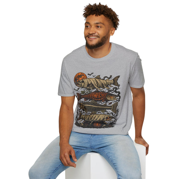 Halloween Pumpkin Fish T-Shirt — Spooky Koi Graphic Tee