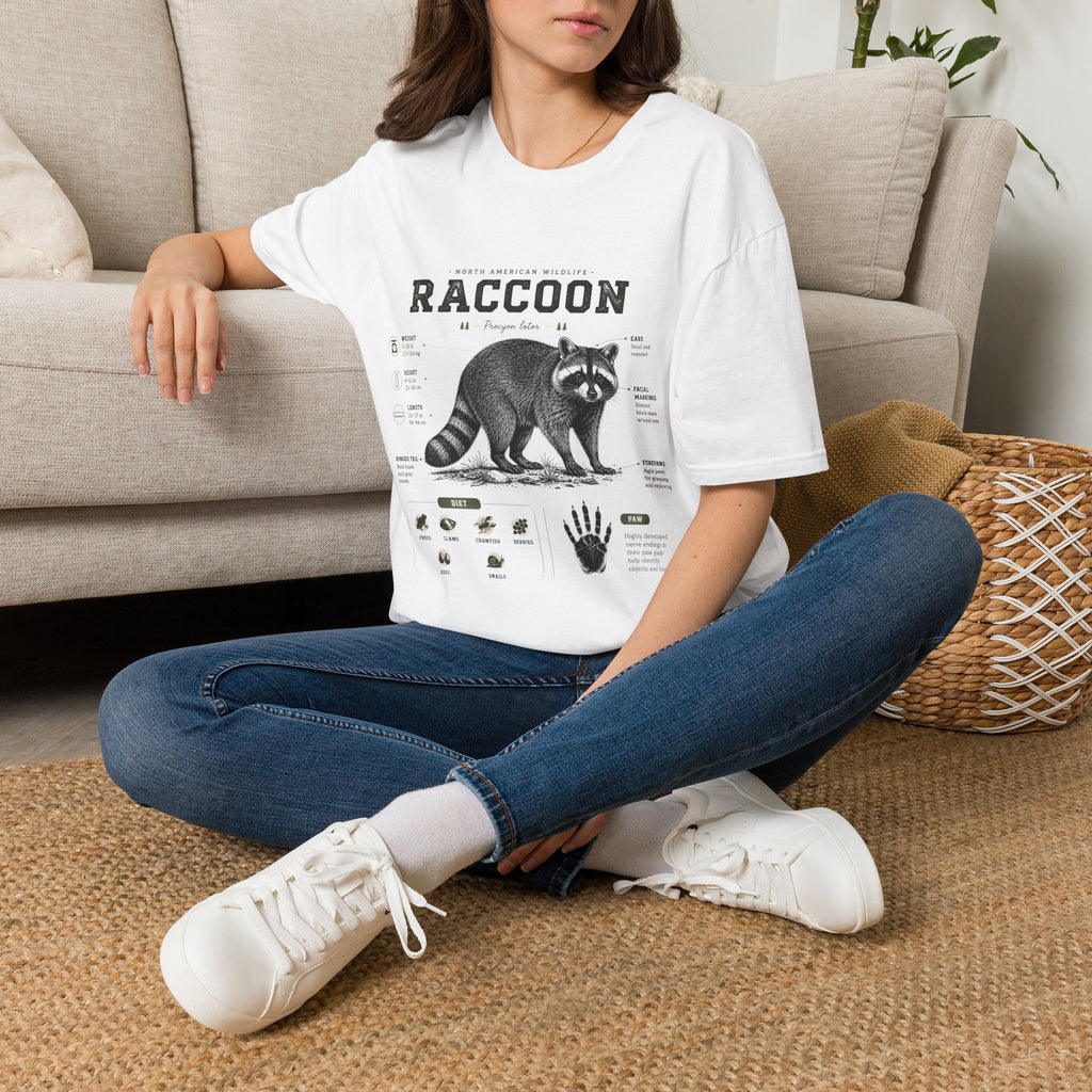 Raccoon Anatomy T-Shirt — North American Wildlife Graphic Tee