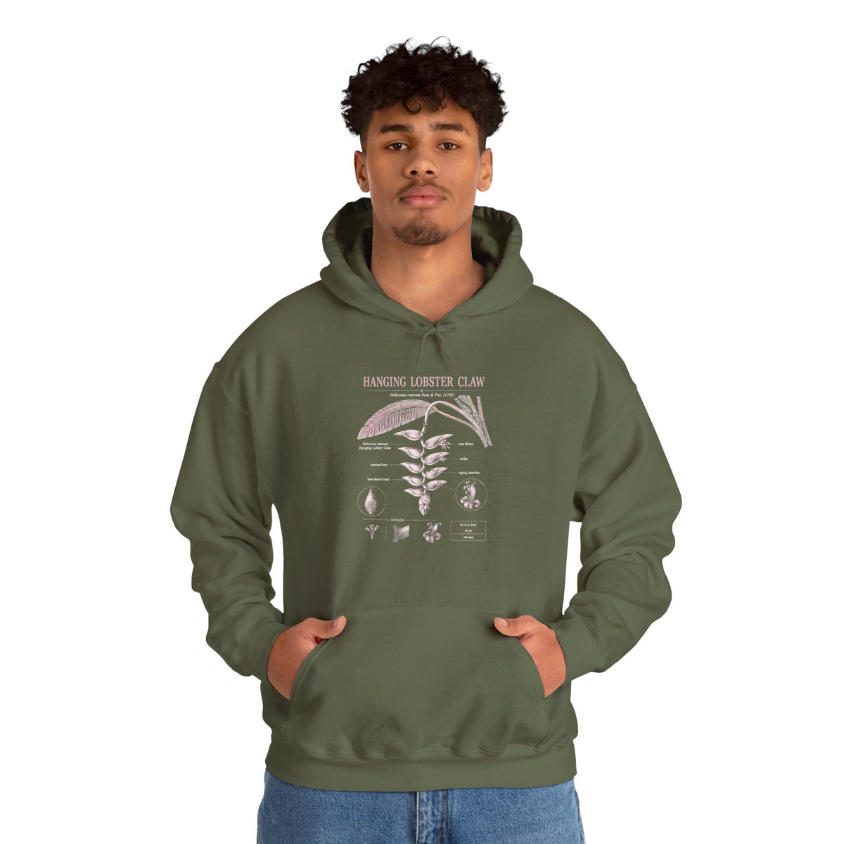 Botanical Growth Hoodie — Humming Lighter Club Plant Diagram Pullover