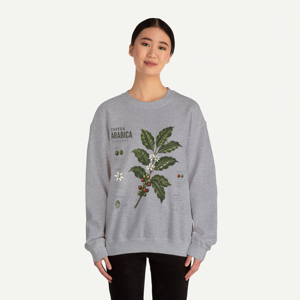 Coffee Arabica Botanical Print  Crewneck Sweatshirt