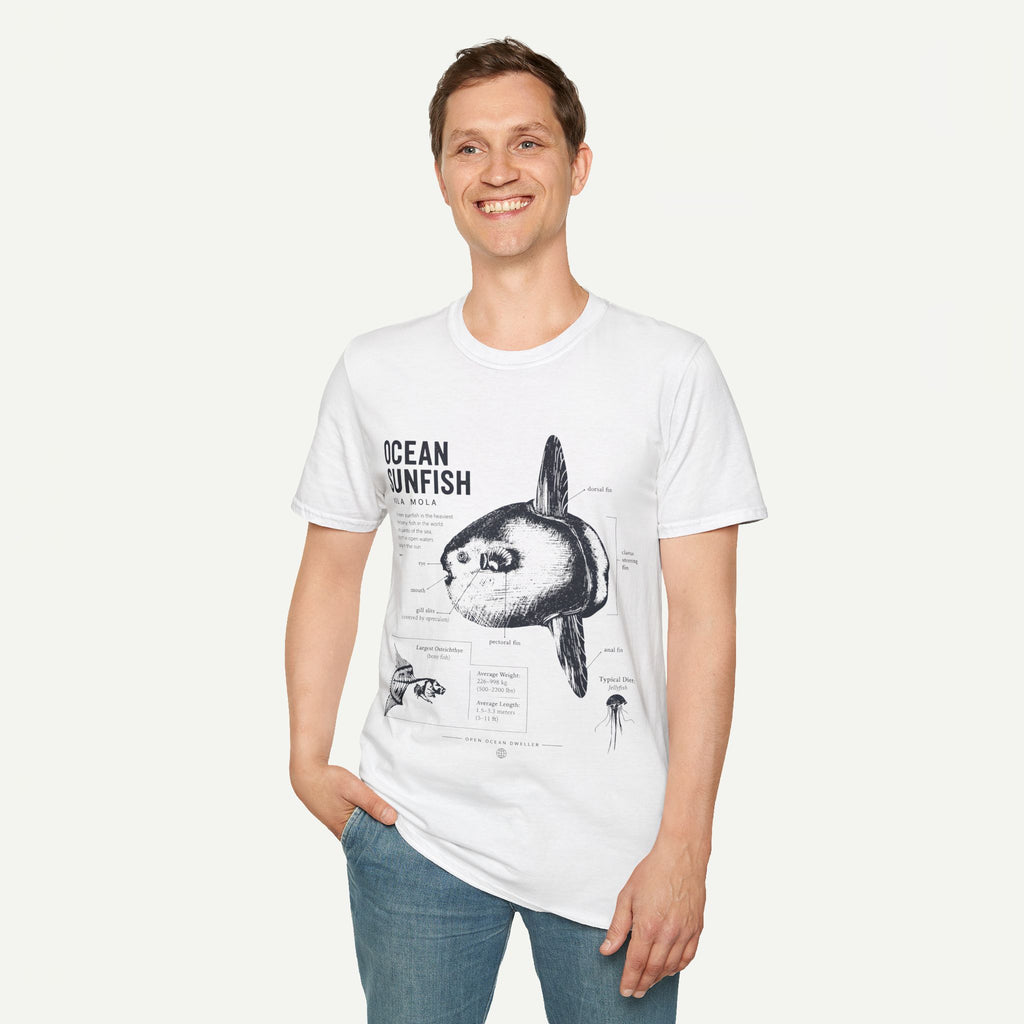 Sunfish Anatomy T-Shirt — Ocean Sunfish Graphic Tee for Marine Lovers