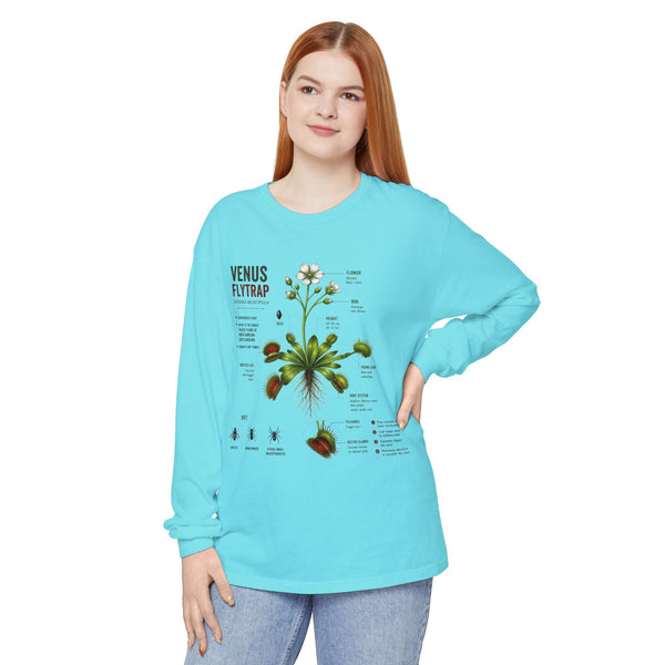 Venus Flytrap Anatomy Long Sleeve Tee — Botanical Science Shirt