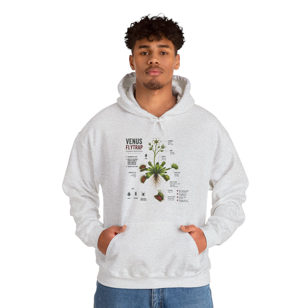 Venus Flytrap Botanical Hoodie – Illustrated Carnivorous Plant Guide