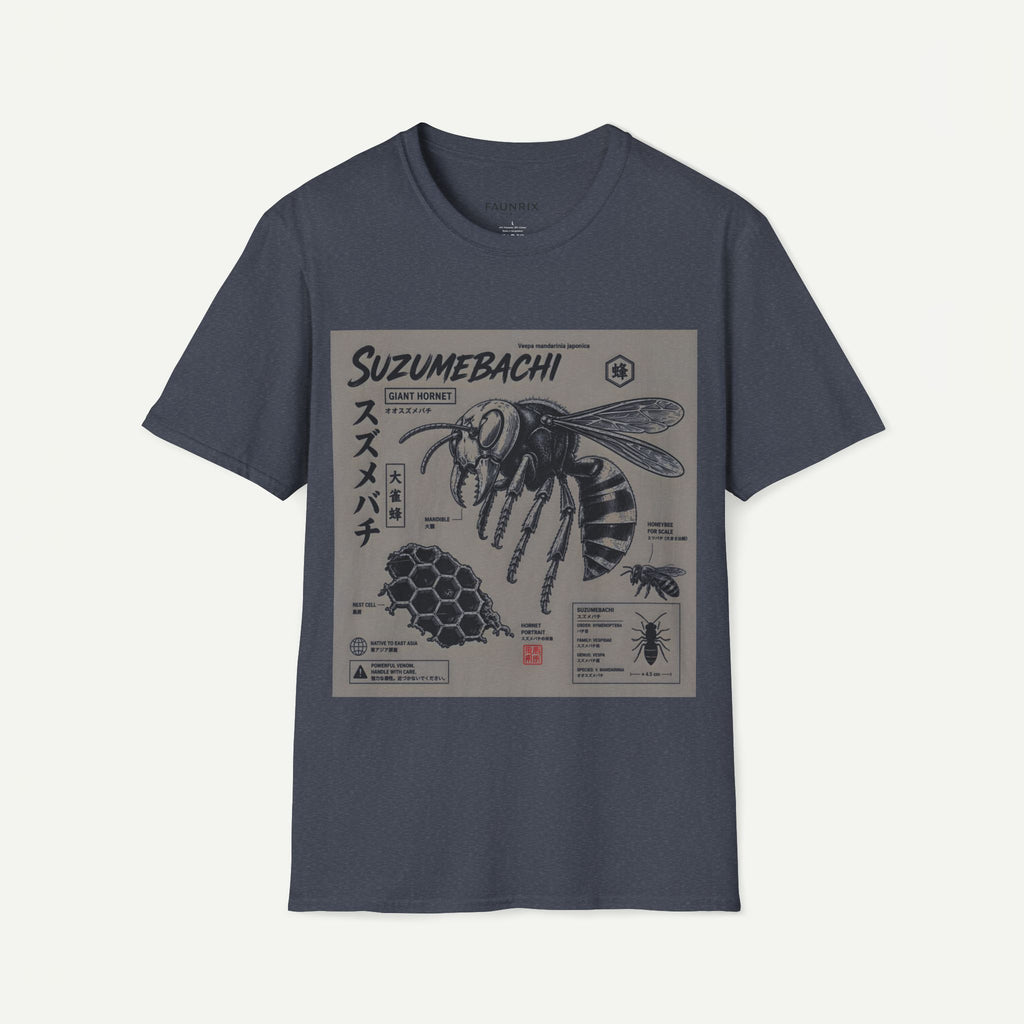 Suzumebachi Giant Hornet Anatomy T-Shirt — Japanese Illustration Graphic Tee