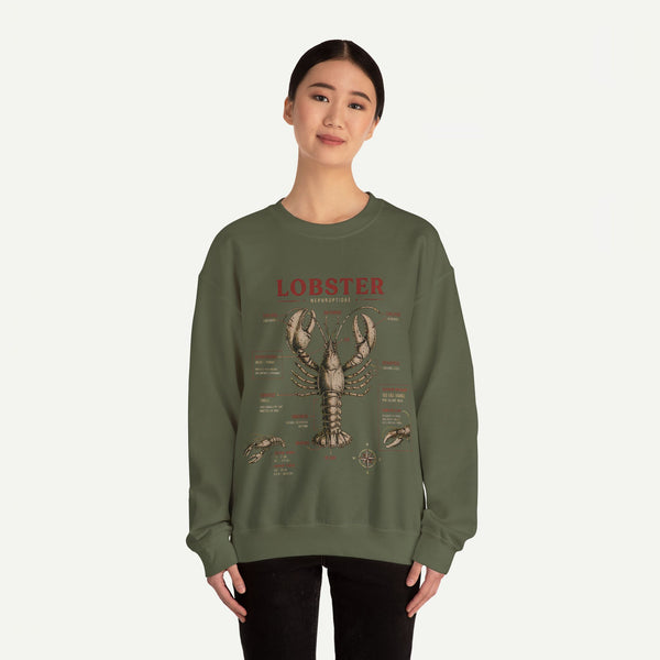 Lobster Anatomy Crewneck Sweatshirt