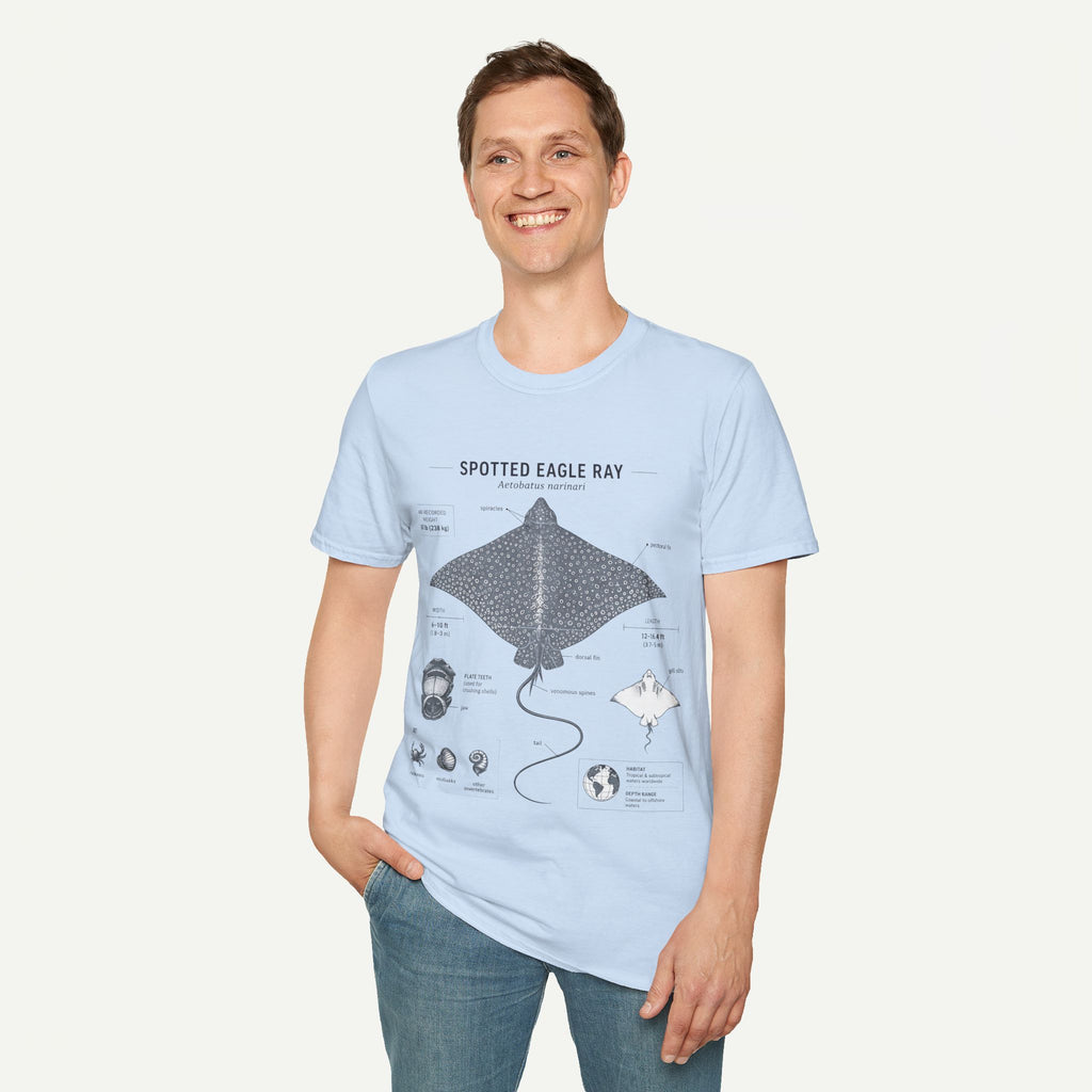 Spotted Eagle Ray Anatomy T-Shirt — Marine Life Graphic Tee