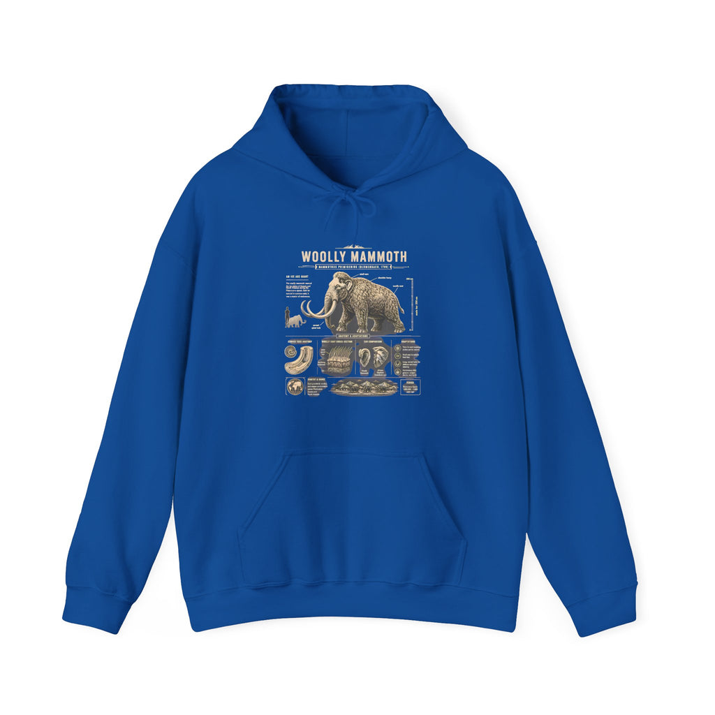 Woolly Mammoth Diagram Hoodie — Vintage Natural History Graphic Sweatshirt