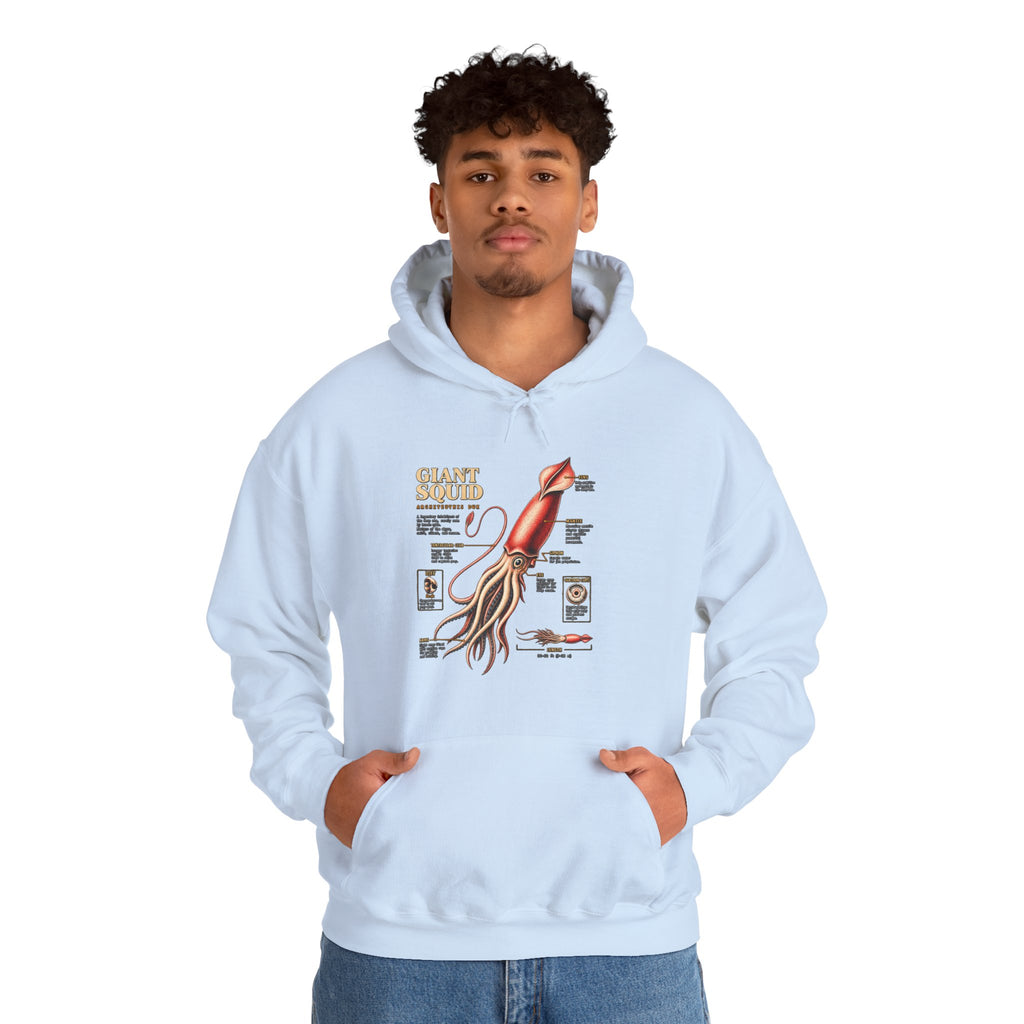 Squid Anatomy Hoodie — Vintage Scientific Illustration Pullover