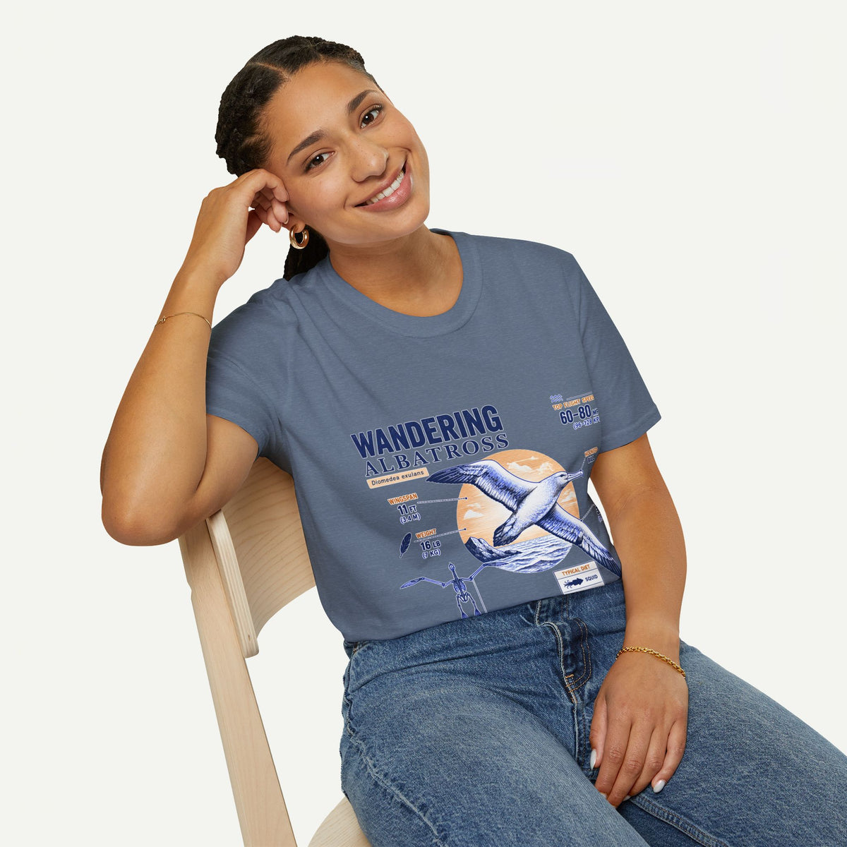 Wandering Albatross Anatomy T-Shirt — Vintage Seabird Graphic Tee