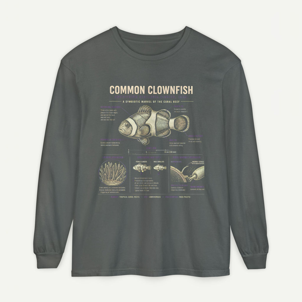 Common Clownfish Anatomy Long Sleeve Tee Main image