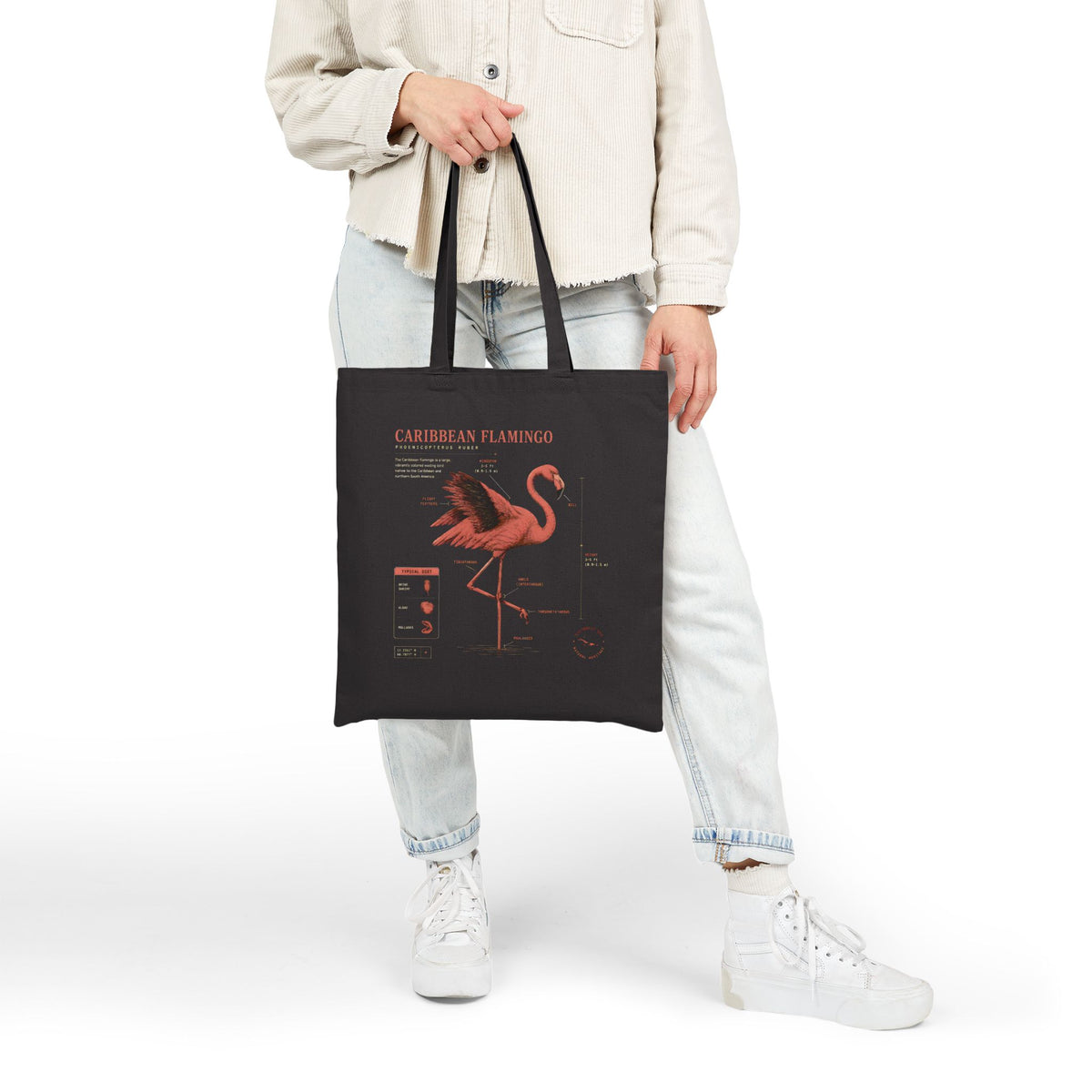 Caribbean Flamingo Canvas Tote Bag