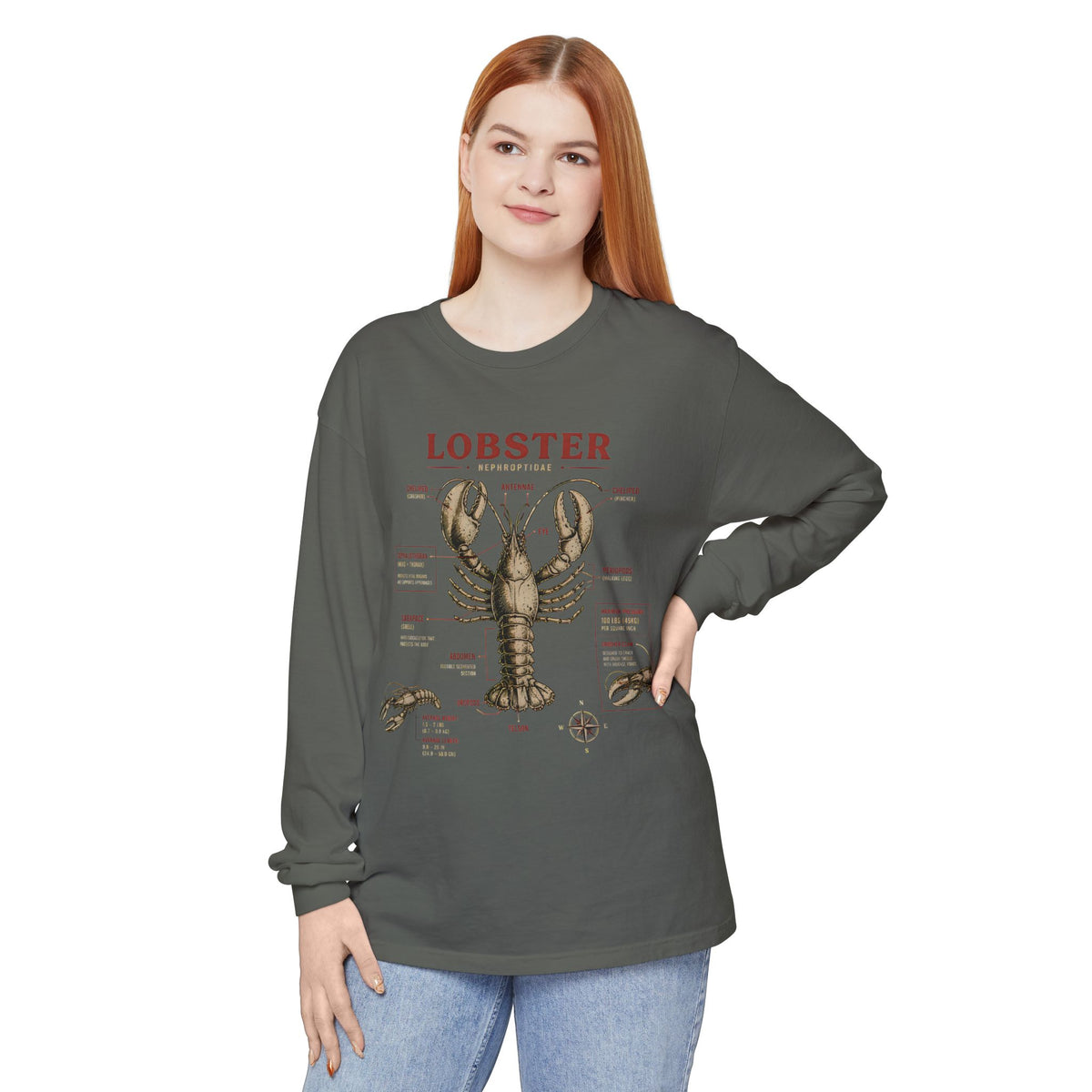 Lobster Anatomy Long Sleeve Tee