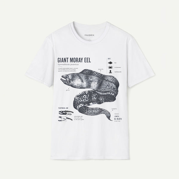 Moray Eel Anatomy Graphic T-Shirt — Vintage Scientific Illustration Tee
