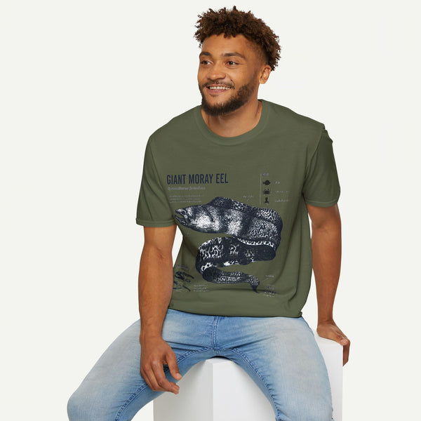 Moray Eel Anatomy Graphic T-Shirt — Vintage Scientific Illustration Tee