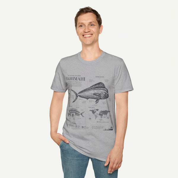 Mahi Mahi Fish Anatomy T-Shirt — Vintage Ocean Explorer Graphic Tee