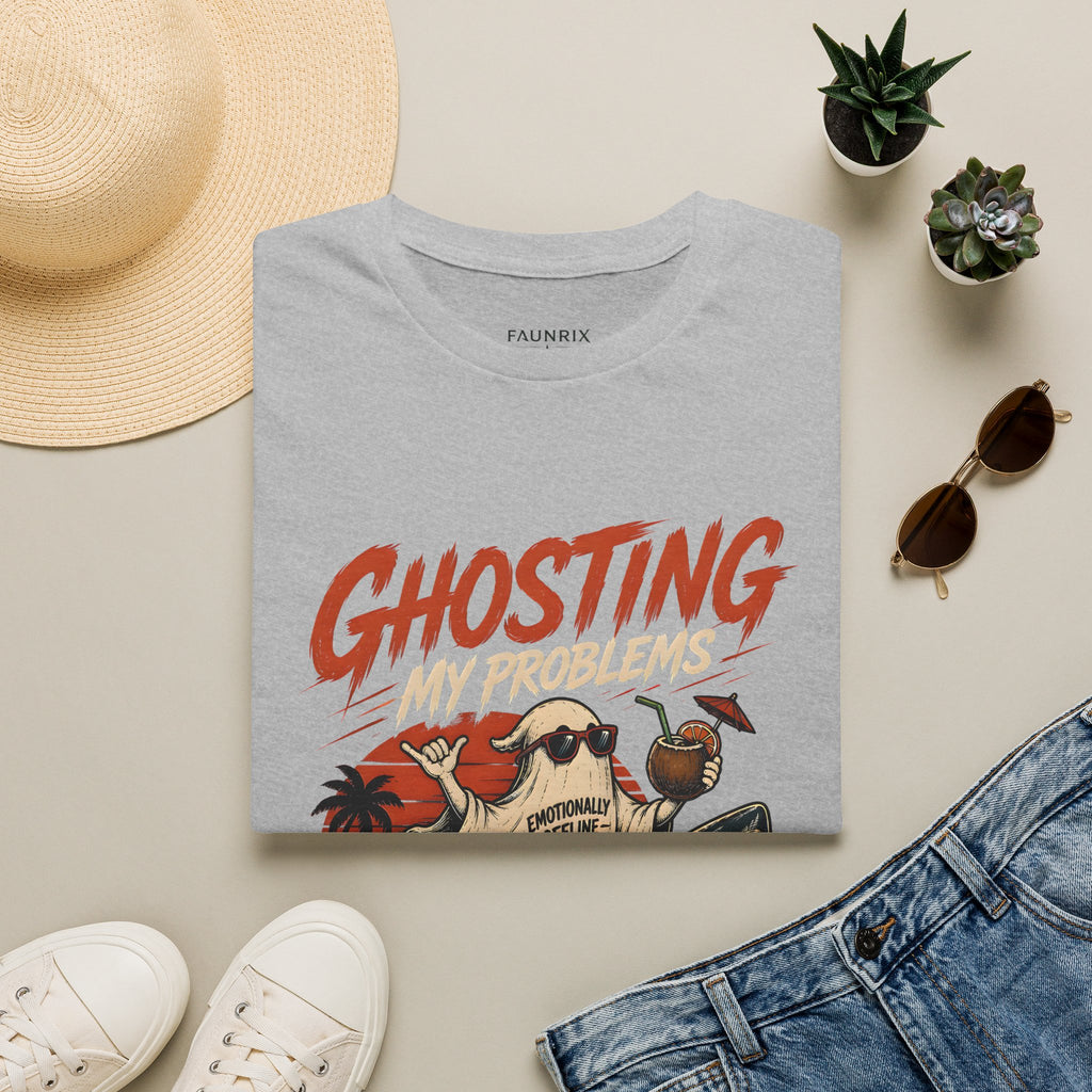Ghosting My Problems T-Shirt — Funny Sloth Vacation Graphic Tee