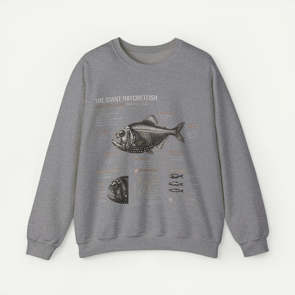 Hatchetfish Anatomy Sweatshirt — The Giant Hatchetfish Marine Science Crewneck
