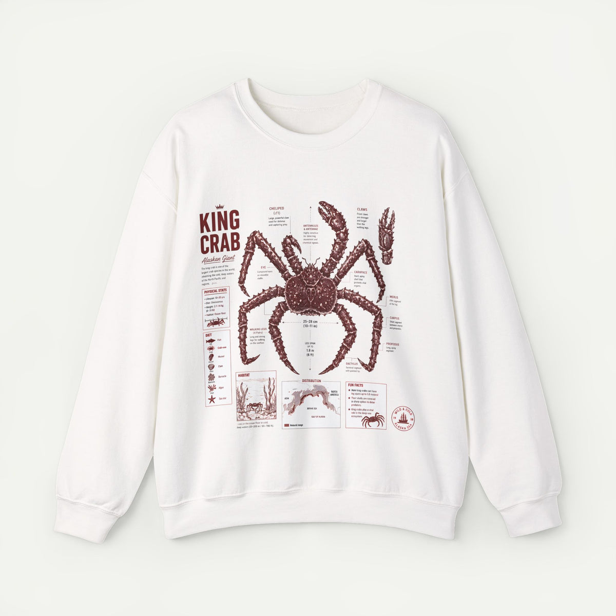 King Crab Anatomy Sweatshirt