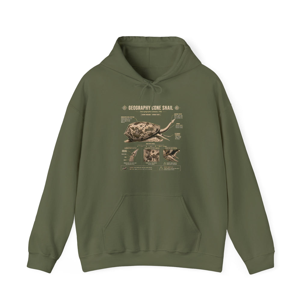 Turtle Anatomy Hoodie — Vintage Sea Turtle Illustration, "Be Different, Embrace Your Shell" Sweatshirt