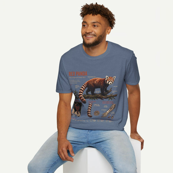 Red Panda Anatomy T-Shirt — Vintage Wildlife Graphic Tee