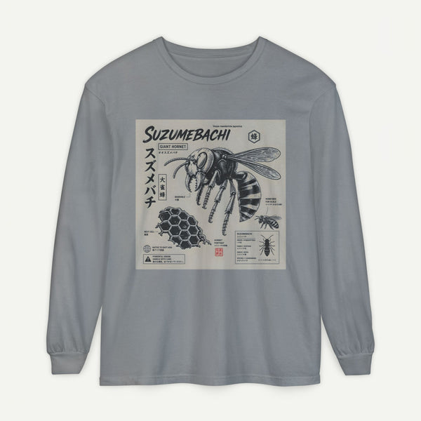 Suzumebachi Japanese Hornet Anatomy Long Sleeve Tee