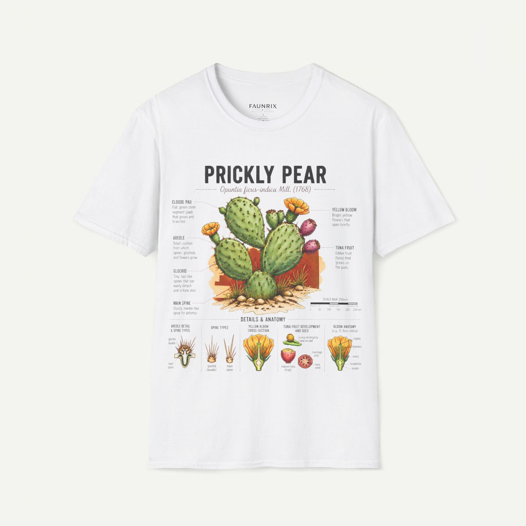 Prickly Pear Botanical T-Shirt — Vintage Cactus Illustration Tee