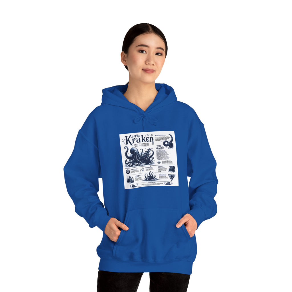Kraken Nautical Hoodie – Vintage Sea Monster Diagram Sweatshirt