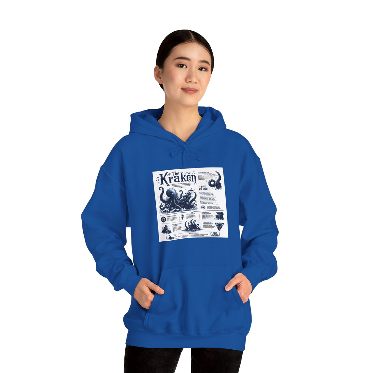 Kraken Nautical Hoodie – Vintage Sea Monster Diagram Sweatshirt