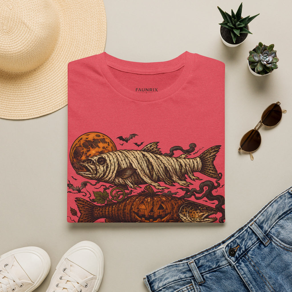 Halloween Pumpkin Fish T-Shirt — Spooky Koi Graphic Tee